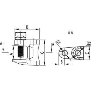 Струбцина М8, CM300800, ДКС