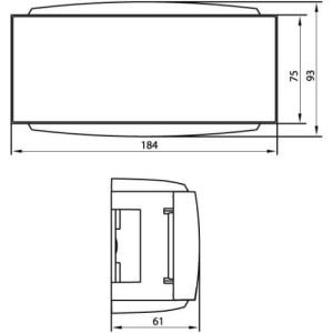 Розподільна 6-модульна коробка Brava, біла RAL 9016, 09231, ДКС