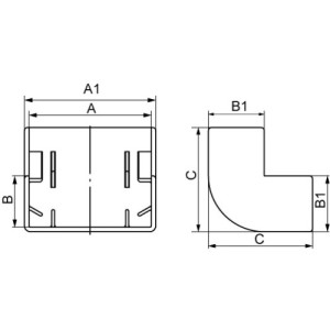 AEM 40x17 кут зовнішній, білий RAL 9016, 00406, ДКС