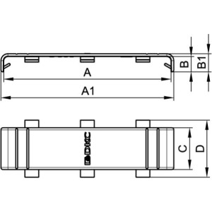 GAN 40 Накладка на стик кришки, біла RAL9001, 00884, ДКС