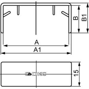 GM 40x17 З'єднання на стик, біле RAL 9016, 00597, ДКС