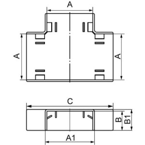 IM 25x17 трійник білий RAL 9016, 00536, ДКС