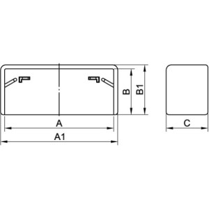 LM 50x20 заглушка біла RAL 9016, 00651, ДКС