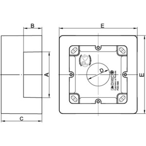 Коробка монтажна універсальна PDD-N 60, білий RAL9016, 10123, ДКС