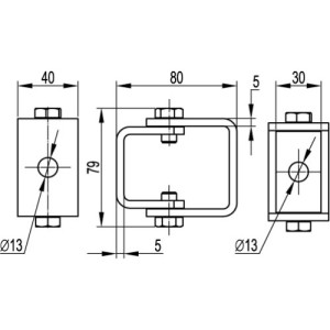 Універсальний шарнір, гарячого цинкування, метод Сендзіміра, BSV1012, ДКС