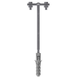 Фасадний тримач дроту d8-10мм або полоси до 30мм, 250х57мм, сталь гарячого цинкування, ND2304, ДКС