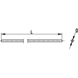 Дріт d8мм, сталь гарячого цинкування бухта 64м., NC1008.1, ДКС