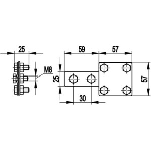 Контрольний з'єднувач дріт/полоса, сталь гарячого цинкування, NG3203, ДКС