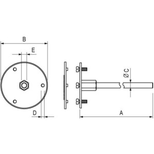 Заземлююче з'єднання з арматурою фундаменту, M10, довжина 200 мм, сталь оцинкована, NE1003, ДКС
