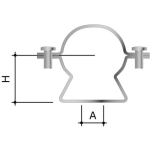 Сталевий хомут 3/8 (16мм), оцинкована сталь, 6040-16, ДКС