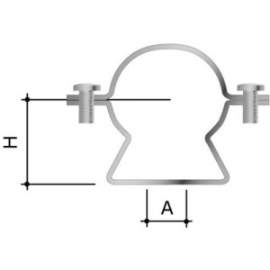 Сталевий хомут 3/4 (25мм), оцинкована сталь, 6040-25, ДКС