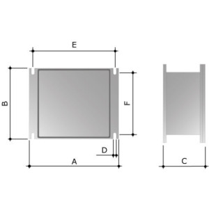Коробка відгалужувальна алюмінієва пофарбована, IP66, RAL9006, 128х103х55 мм, 65301, ДКС