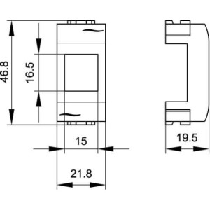 Адаптер для інформаційних роз'ємів Keystone, білий RAL 9010, 1мод., 76607B, ДКС