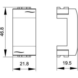 Заглушка, біла RAL 9010, 1мод., 76616B, ДКС