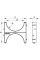 Тримач відстані (кластер) для двошарових труб, одинарний, д. вн., мм 110, 025111, ДКС