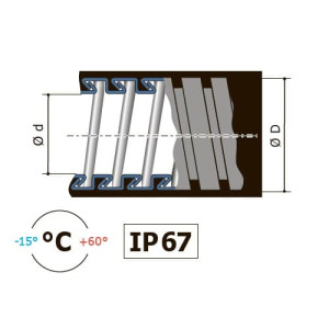 Металорукав Р3-Ц-П-12 Standard, в ПВХ-оболонці,  Дн12мм, з протяжкою, колір чорний,  6196-2012,  ДКС
