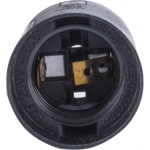 Патрон пластиковий Е27, чорний