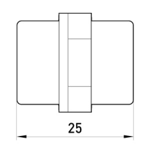 Ізолятор пластиковий e.bus.sm.stand.25.bk без кріплення під шайби і болти М6 (по 2 шт)