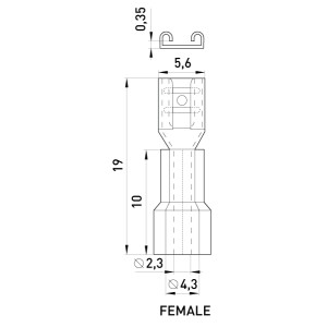 Ізольований наконечник e.terminal.stand.fdd2.187.8 (dd.f.1,5.2,5), 100шт