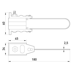Анкерний ізольований затискач e.i.clamp.si.4.16.35, з проволочною скобою