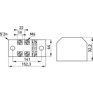Клемна колодка захищена e.tc.protect.100.6, 100А, 6 полюсів
