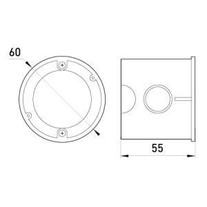 Коробка установочна e.db.stand.102.d60 цегла/бетон, блочна, глибока