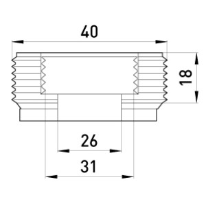 Перехідник металевий e.industrial.pipe.thread.bts.1-1/4".1", різьбовий, з 1-1/4" на 1"
