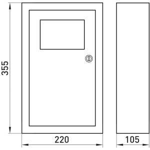 Корпус e.mbox.stand.n.f1.10.z.e металевий, під 1-ф. електронний лічильник, 10 мод., навісний, з замком