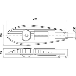 Світильник світлодіодний консольний e.LED.Street.30.6500, 30Вт, 6500К, 3000Лм