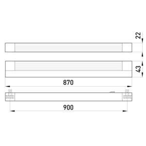 Світильник люмінесцентний e.lum.ch.1301.1.21 з електронним баластом з лампою Т5