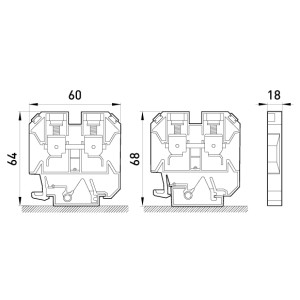 Клемна колодка набірна на DIN-рейку e.tc.din.pro.35, без кришки