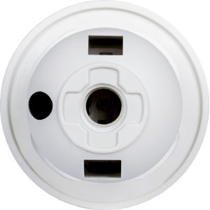 Патрон пластиковий e.lamp socket with nut.E27.pl.white, Е27 з гайкою, білий