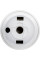 Патрон пластиковий e.lamp socket with nut.E27.pl.white, Е27 з гайкою, білий