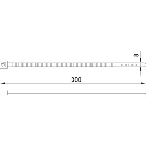 Кабельна стяжка e.ct.stand.300.8.black (100шт), чорна