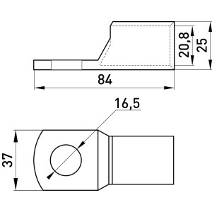 Мідний кабельний наконечник е.end.stand.sc.240