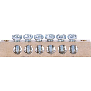 Шина нульова e.bsa.stand.20.6, 6 отв.х 20 А