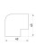 Плоский кут e.trunking.blend.angle.stand.20.10 для короба 20х10мм
