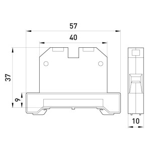 Набірна клемна колодка заземлення на DIN-рейку e.tc.z.din.pro.10