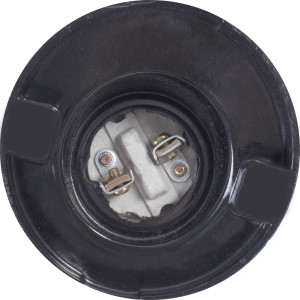 Патрон бакелітовий e.lamp socket wall skew side.E27.bk.black, настінний, Е27, зміщений, чорний