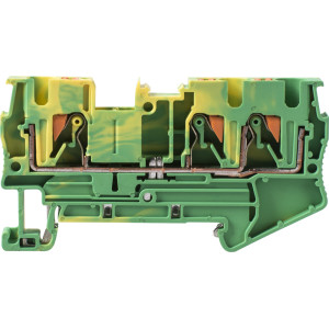 Набірна клемна колодка заземлення на DIN-рейку e.tc.z.din.spring.4.1-2, 3контакти