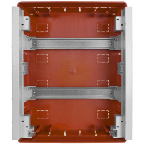 Корпус пластиковий на 24 модулів e.plbox.pro.w.24b.black вбудованний, чорний з непрозорими дверцятами IP40