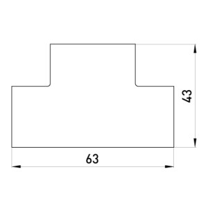Т-з'єднувач e.trunking.t.channel.stand.25.16 для короба 25х16мм
