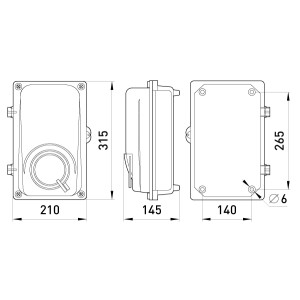 Корпус пластиковий e.mbox.stand.plastic.n.f1.pe прозорий, під однофазний лічильник, навісний