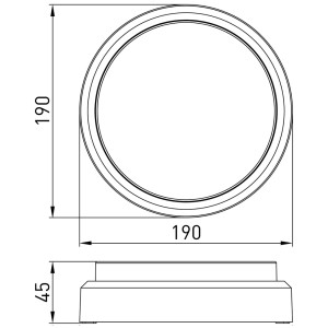 Світильник світлодіодний вологозахищений e.LED.rondo.8.4500.white, 8Вт, 4500К, IP54, білий