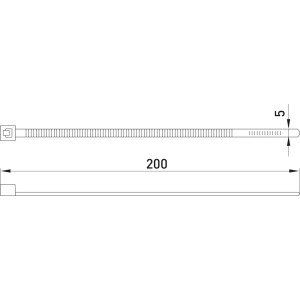 Кабельна стяжка e.ct.stand.200.5.white (100шт), біла
