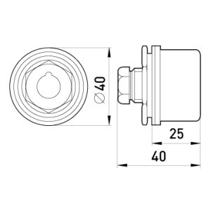 Гніздо силове однополюсне стаціонарне, 50-95 кв.мм, max I=315A
