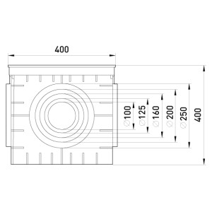 Колодязь кабельний пластиковий e.manhole.400.400.400.cover, 400х400х400мм з кришкою