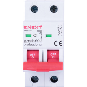 Модульний автоматичний вимикач e.mcb.pro.60.2.C 1 new, 2р, 1А, C, 6кА new