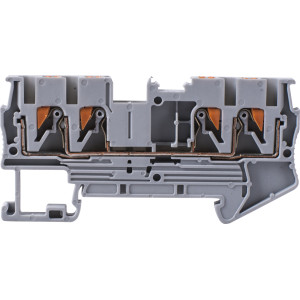 Клемна колодка набірна на DIN-рейку e.tc.din.spring.2,5.2-2, 4контакти