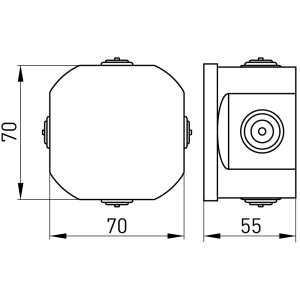 Розподільча коробка e.db.pro.d80.50